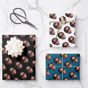 Fun Personalized Face Photo Wrapping Paper Sheets