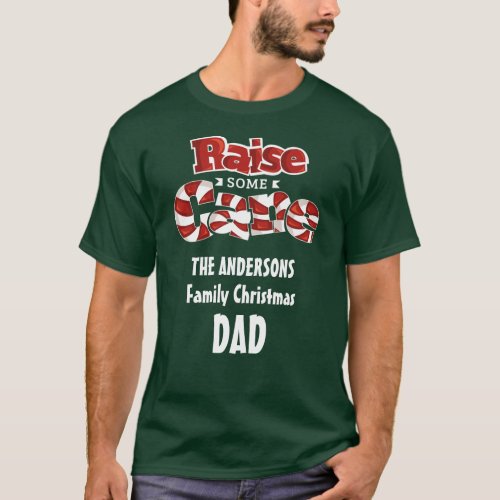 Fun Personalized Family Christmas Matching Novelty T_Shirt