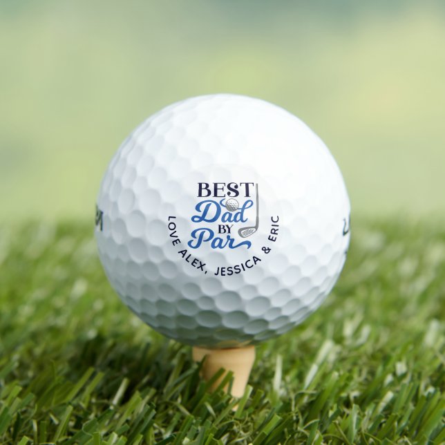 Fun Personalized Gift For Golf Dad Best Dad By Par Balls (Insitu Tee)