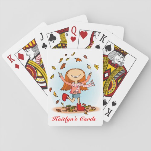 Fun personalized girls named playing cards