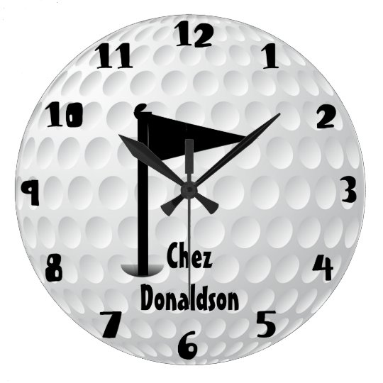 Fun Personalized Golf Large Clock