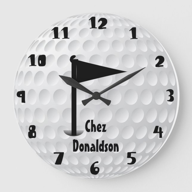 Fun Personalized Golf Large Clock (Front)