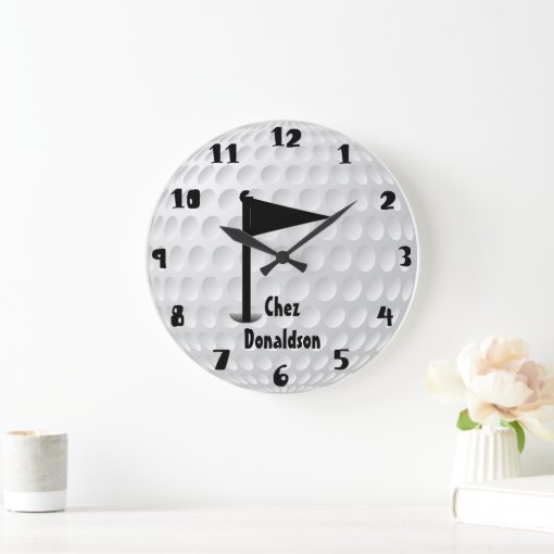 Fun Personalized Golf Large Clock | Zazzle