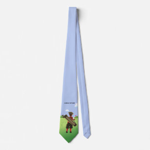 Fun Personalized Golfer on golf course Neck Tie