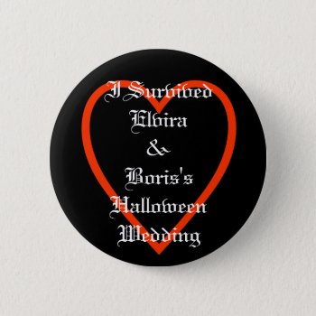 Fun Personalized Halloween Wedding Favors Pinback Button by Love_Letters at Zazzle