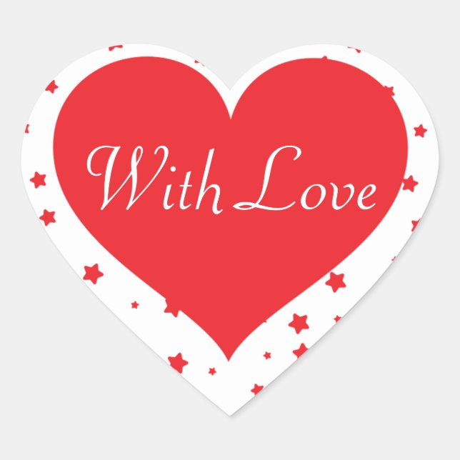 Fun Personalized Hearts With Love Stickers (Front)
