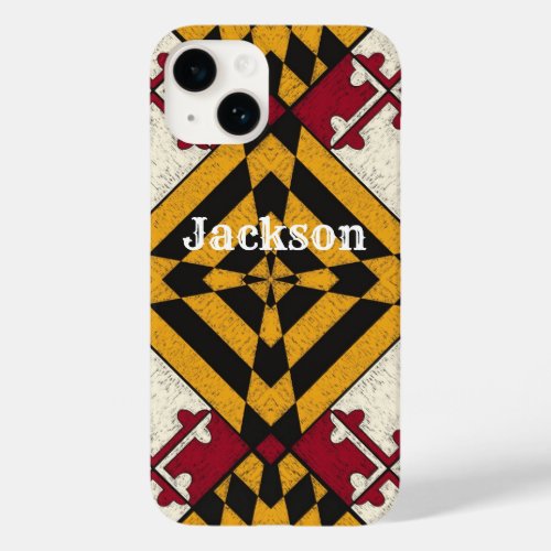 Fun Personalized iPhone Case Maryland Flag Graphic
