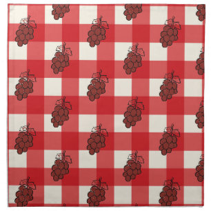 Fun Personalized Italian Red Gingham Cooking Cloth Napkin