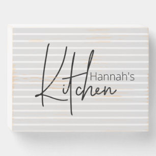 Fun Personalized Kitchen Wooden Box Sign