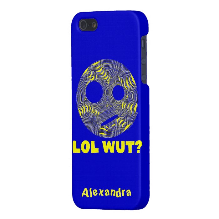 Fun Personalized LOL WUT? Silly Face iPhone 5 Case