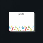 Fun Personalized Math123 numbers Post-it Notes<br><div class="desc">Modern,  fun math 123 numbers Post-it notes. Personalize by adding your name making a perfect addition for teachers to use in the classroom or for use around the home or office. Designed by Thisisnotme©</div>
