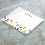 Fun Personalized Math 123 numbers Notes<br><div class="desc">Modern,  fun 123 numbers notes. Personalize by adding your name making a perfect addition for teachers to use in the classroom or for use around the office or home. Designed by Thisisnotme©</div>