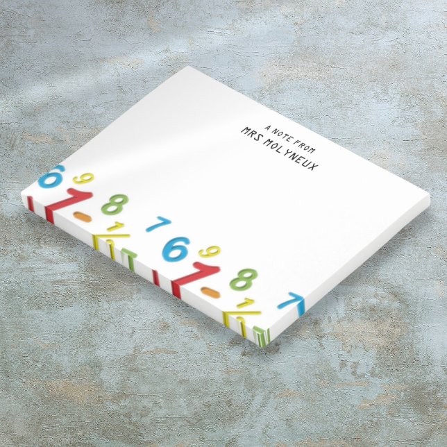 Fun Personalized Math 123 numbers Notes (Fun Personalized Math 123 numbers Post-it Notes)