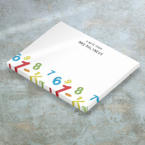 Fun Personalized Math 123 numbers Post-it Notes