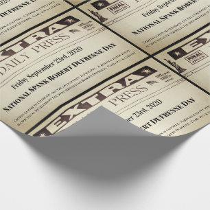 Fun Personalized Newspaper Wrapping Paper