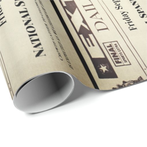Fun Personalized Newspaper Wrapping Paper Zazzle