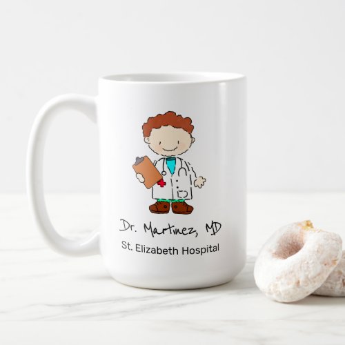 Fun Personalized Nurse Doctor Illustration Cartoon Coffee Mug