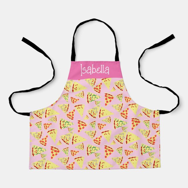 Fun Personalized Pizza Slices Random Pattern  Apron (Front)