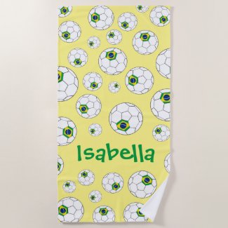 Fun Personalized Random Pattern Brazil Soccer Ball