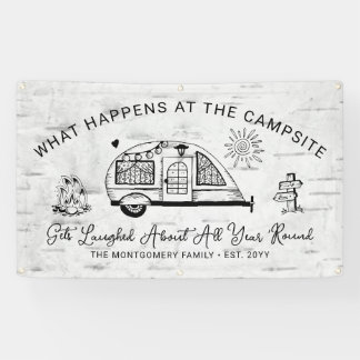 Fun Personalized Rustic Camping Banner
