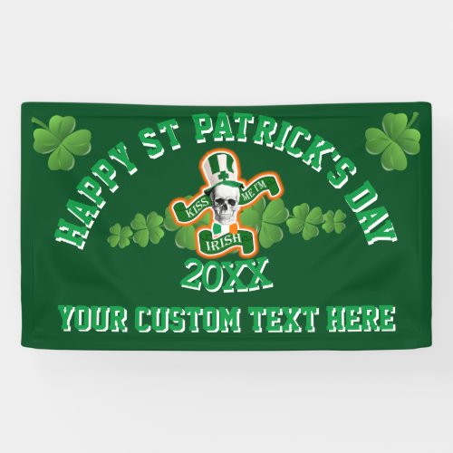 Fun personalized Sr Patricks day Banner
