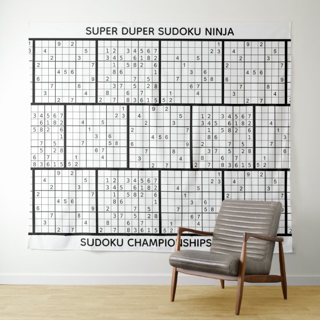 Fun Personalized SUDOKU Backdrop (In Situ (Horizontal))