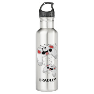 Fun Personalized Video Gamer Stainless Steel Water Bottle