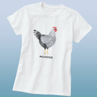 Fun Personalized Watercolor Wyandotte Chicken
