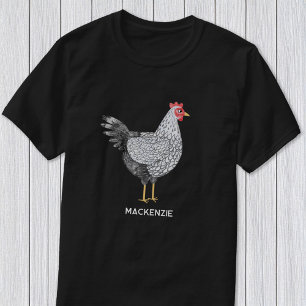 Fun Personalized Watercolor Wyandotte Chicken T-Shirt