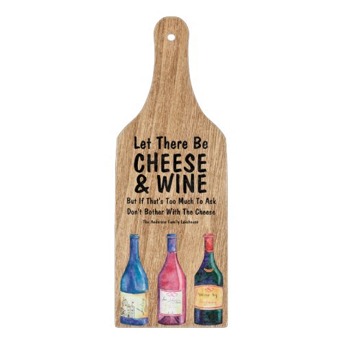 Fun Personalized Wine and Cheese Cutting Board