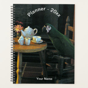 Fun Pet Parrot Rocking Chair Tea Table Photo Planner