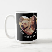 Fun Pet Photo Personalize Best Dog Mom Ever Heart  Coffee Mug (Left)