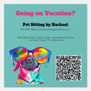 Fun Pet Sitter Dog Walker Business Sign