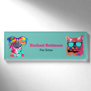Fun Pet Sitter Dog Walker Name Tag
