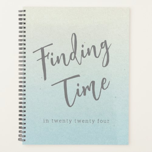 Fun Pewter Gray Script Typography Personalized Planner