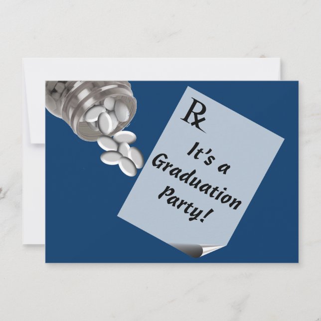 Fun Pharmacist Graduation Party Invitations (Front)