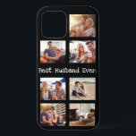 Fun Photo Best Husband Collage Personalized Black iPhone 12 Case<br><div class="desc">Fun photo best husband ever photo collage personalized black design. Change out the photo's and change the text "Best. Husband. Ever." as well if you like. Just click on Personalize above. Great for Christmas, birthdays, anniversary or just because. Change the 7 photos out to your favorite husband pictures and/or pictures...</div>