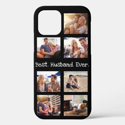 Fun Photo Best Husband Collage Personalized Black iPhone 12 Case