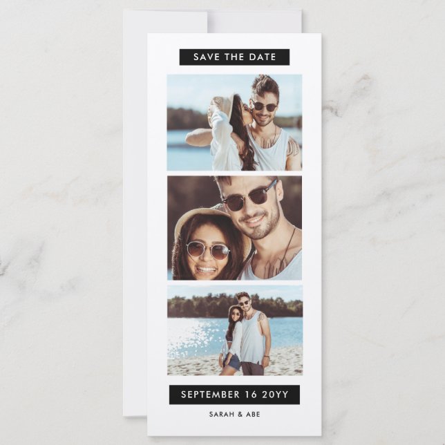 Fun Photo Booth Bookmark Theme Wedding  Save The Date (Front)
