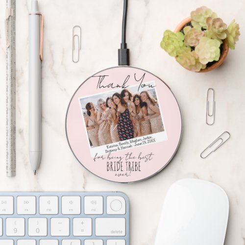 Fun Photo Bridesmaid Thank You Personalized  Wireless Charger