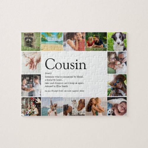 Fun Photo Collage Best Cousin Ever Definition Jigsaw Puzzle