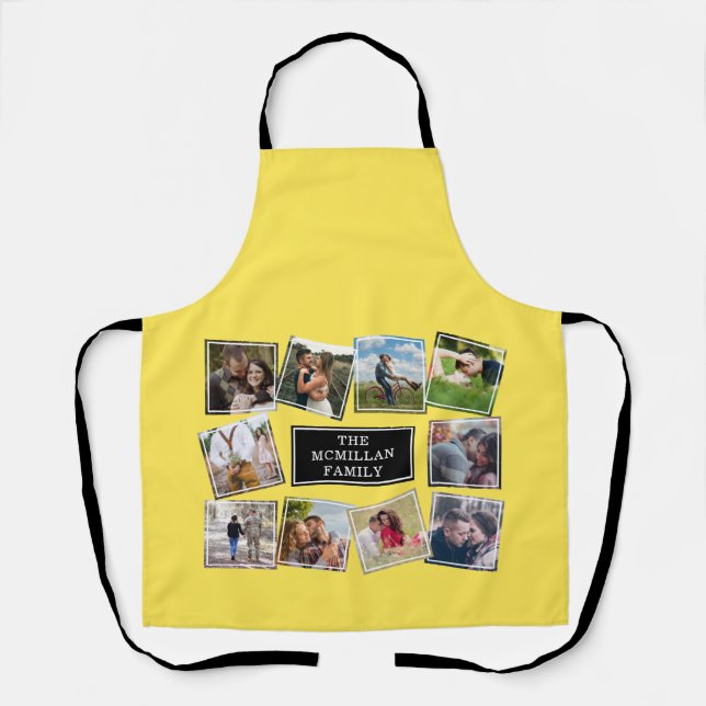 Fun Photo Collage Yellow Apron (Front)