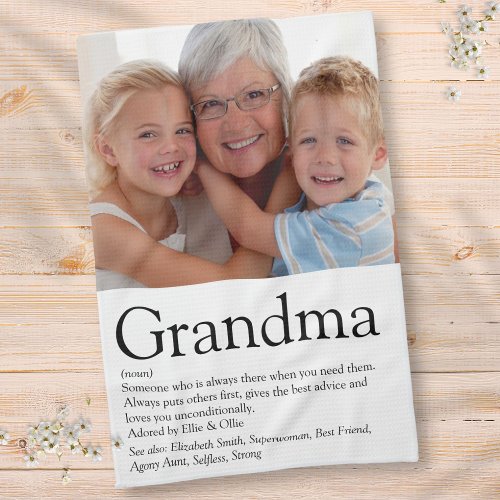 Fun Photo Cool Grandma Grandmother Definition Kitchen Towel