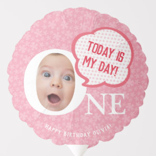 Fun Photo Share message Pink Balloon
