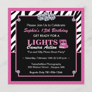 Fun Photo Shoot Party Invitations by colourfuldesigns at Zazzle