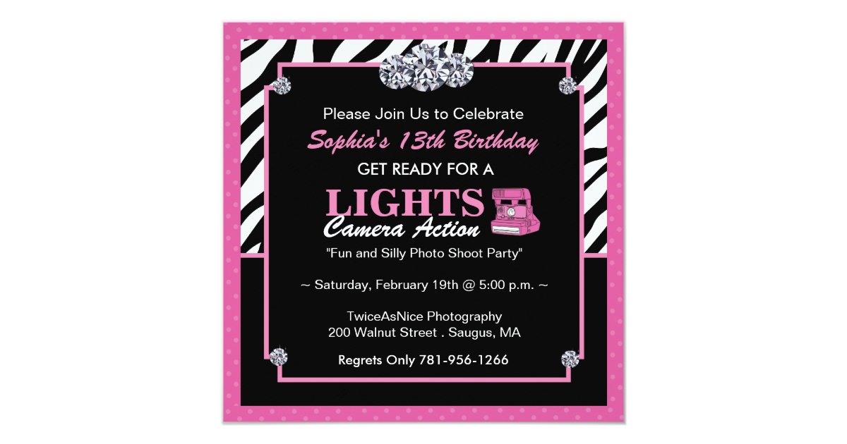 Photoshoot Party Invitations 6