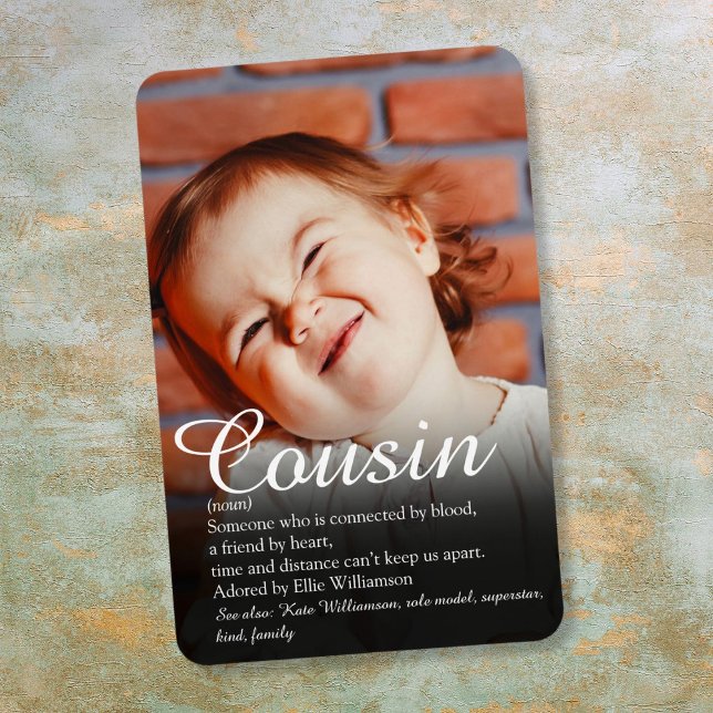 Fun Photo World's Best Ever Cousin Definition Magnet (Fun Photo World's Best Ever Cousin Definition Magnet)