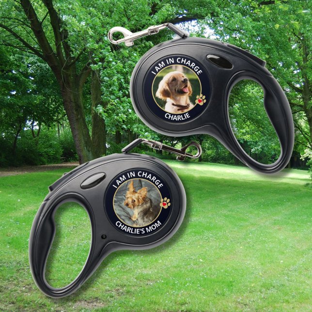 Fun Photos Who IS in Charge Retractable Pet Leash (Creator Uploaded)
