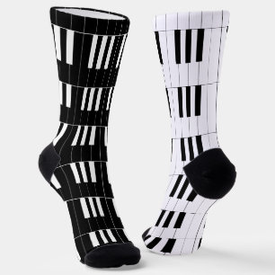 Fun Piano Keys and Reversed Keys  Socks