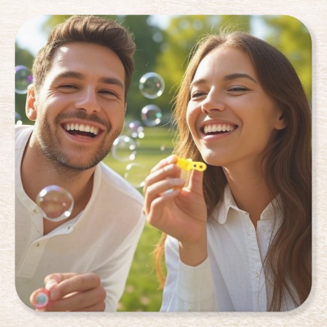 Fun Pic Square Paper Coaster (Front)